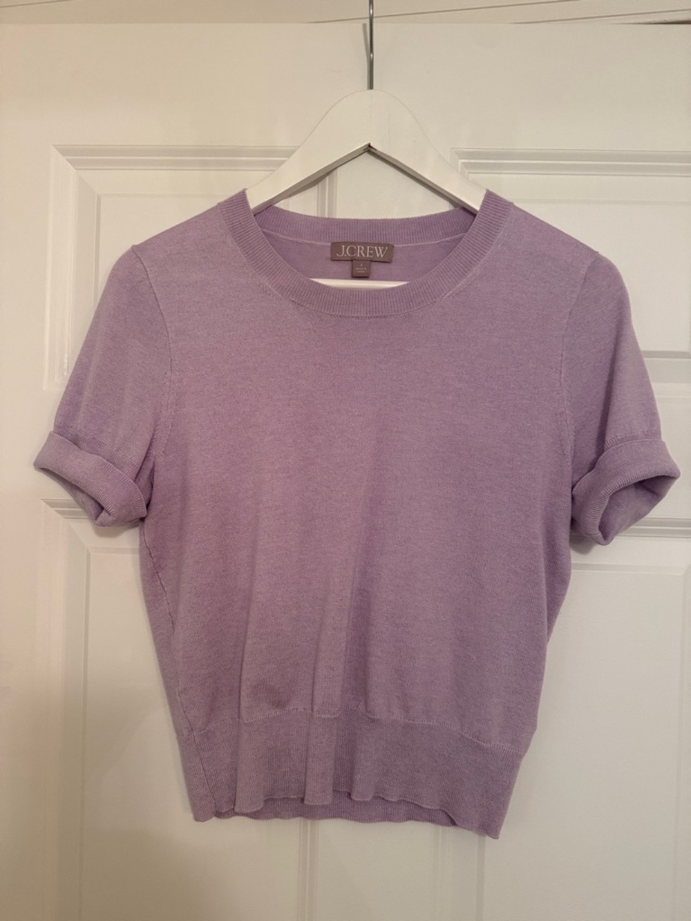 J. Crew Lavender Short-Sleeve Knit Top - Size small - wore 2 times